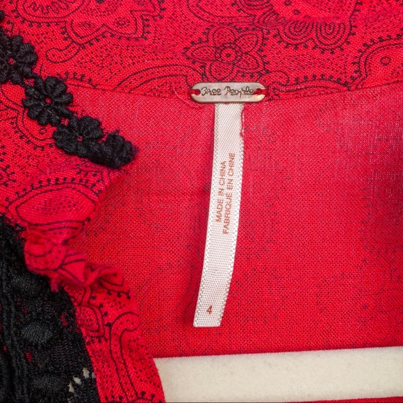 Free People Tribal Grunge Dress -Size 4 - Picture 3 of 6